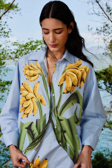 Banana Cocina Striped Shirt-Tops-Farm Rio-Debs Boutique